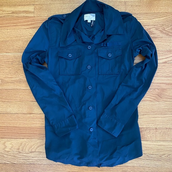 Elizabeth and James 5F Bergdorf Goodman Jacket Women’s Small Blue Lightweight - Picture 1 of 8